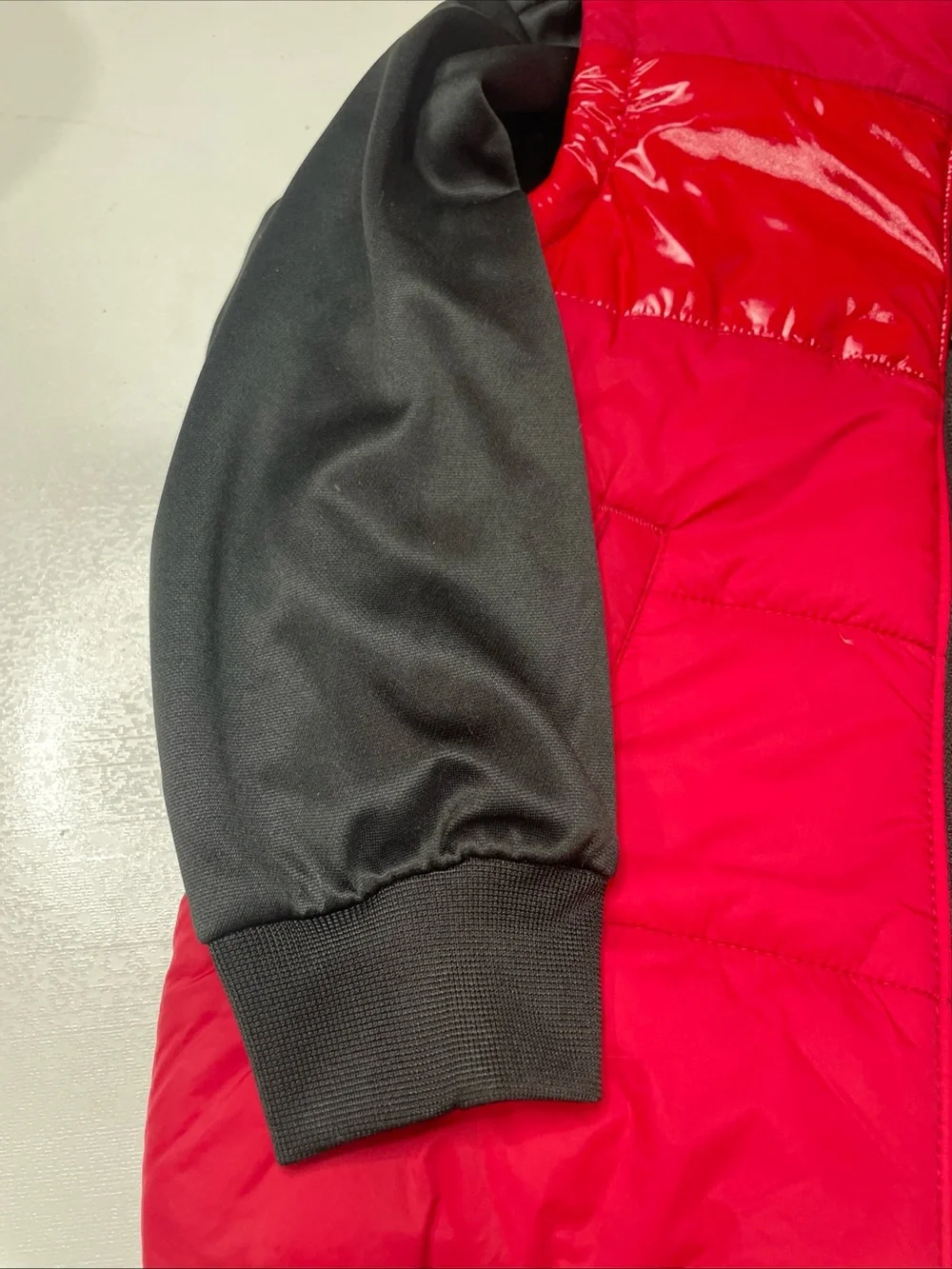 Jordan Red and Black Puffer Hoodie Jacket Size 3T